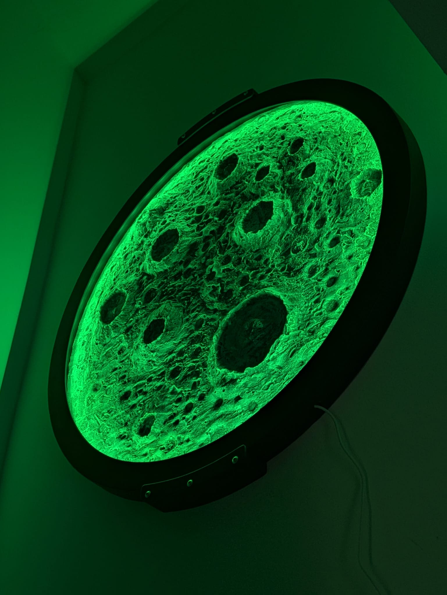 Mondlampe 1m breit mit Licht grün